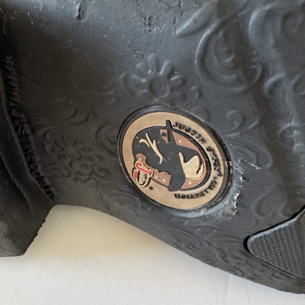 Justin Gypsy Brown Leather Square Toe Boots Cowgirl Western Women's Size 10B - Picture 12 of 15